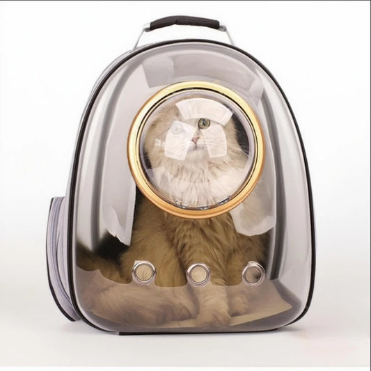 Pet Supplies Oxford Backpack Suitable for Small and Medium-sized Dogs and Cats, Luxurious Classic Breathable Zipper