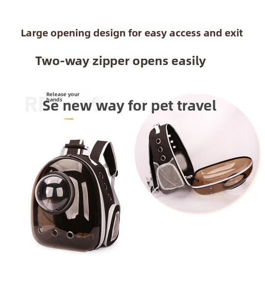 Pet Supplies Oxford Backpack Suitable for Small and Medium-sized Dogs and Cats, Luxurious Classic Breathable Zipper